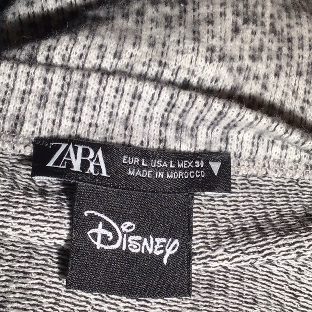 Zara gray Mickey Mouse blouse size large - Picture 6 of 6